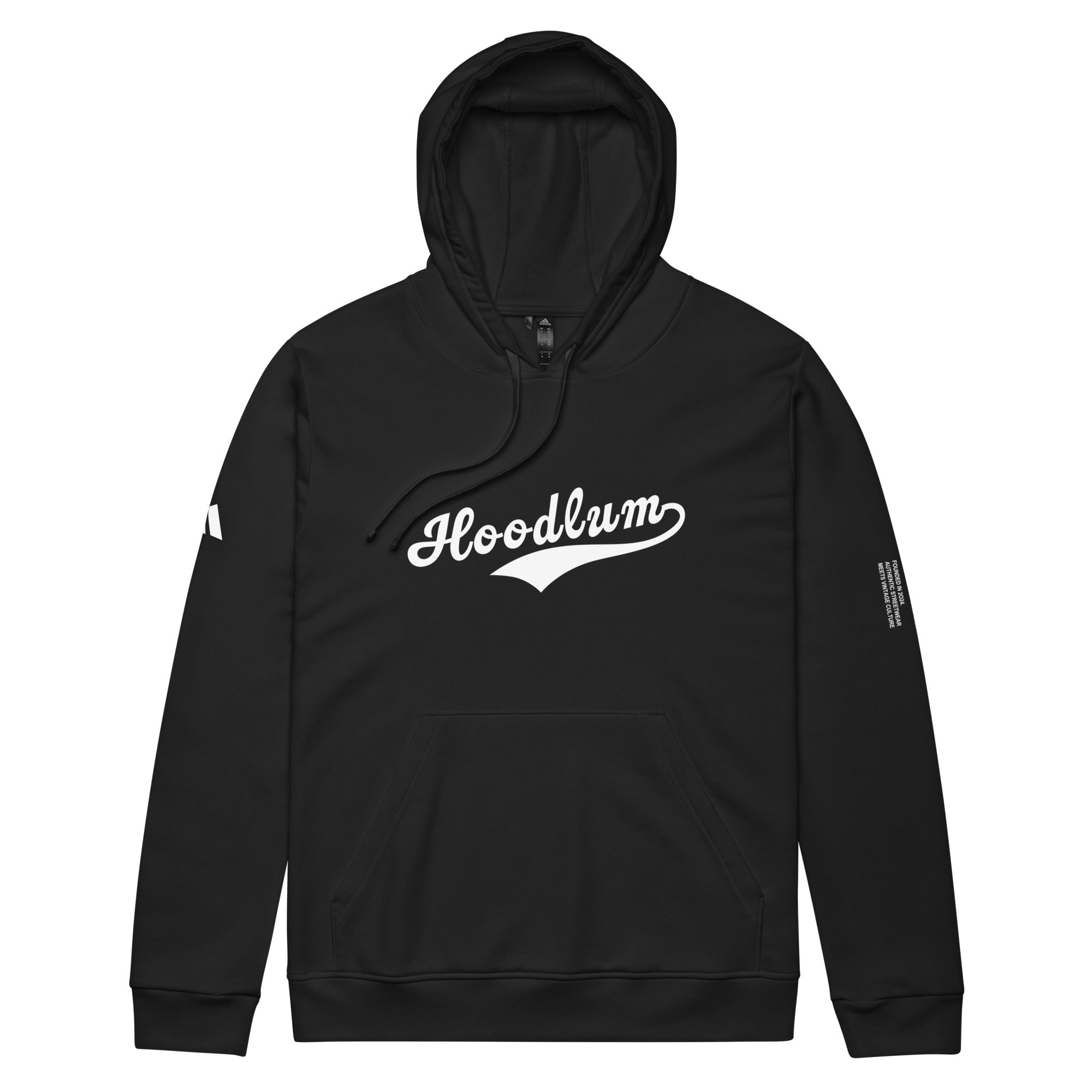 Adidas—inspired Hoodlum Baseball Streetwear Hoodie: Heavy Hitters Edition - White Swash - The Hoodlum Co.