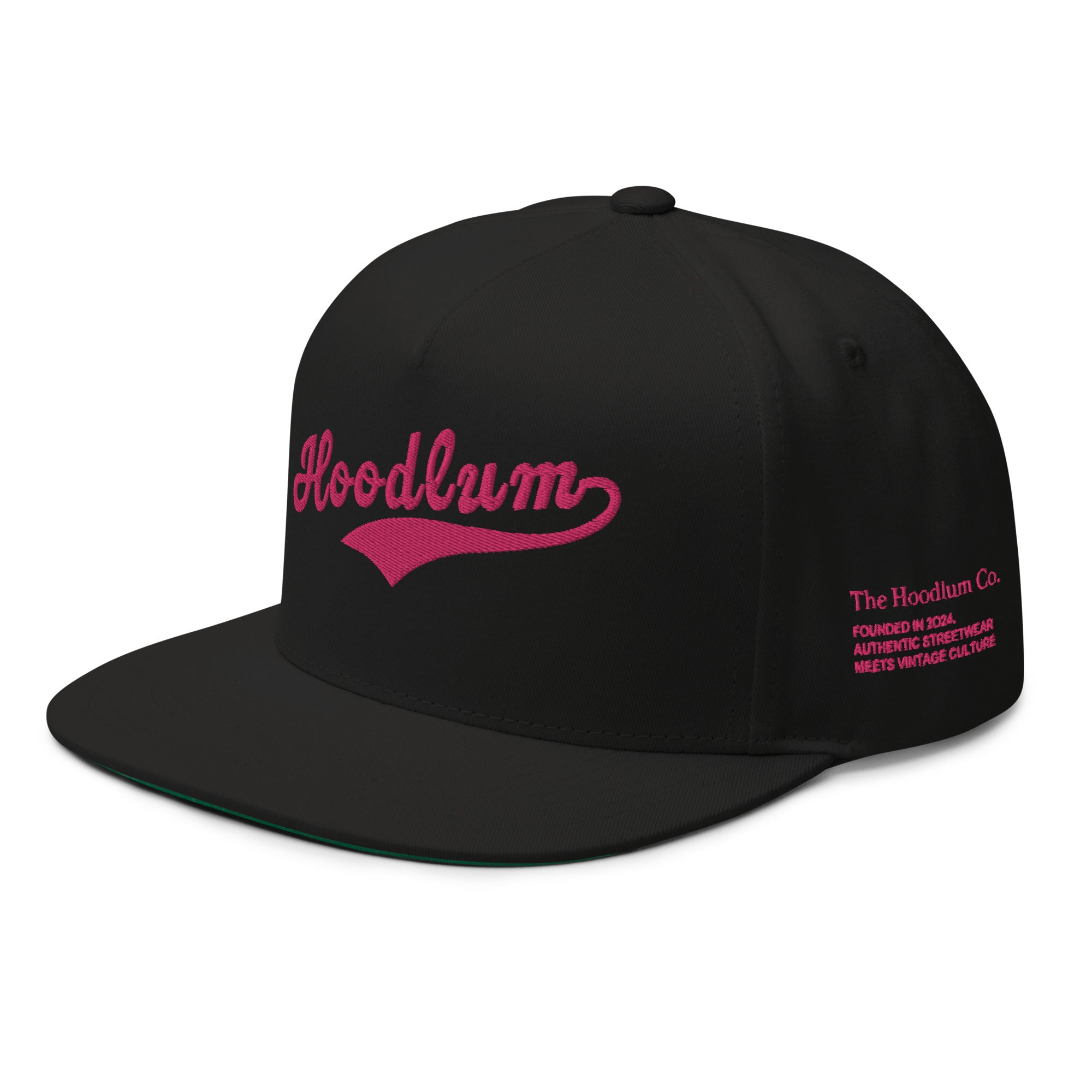 Flat Bill Baseball Cap: Heavy Hitters Edition - Black Diamond Blush - The Hoodlum Co.