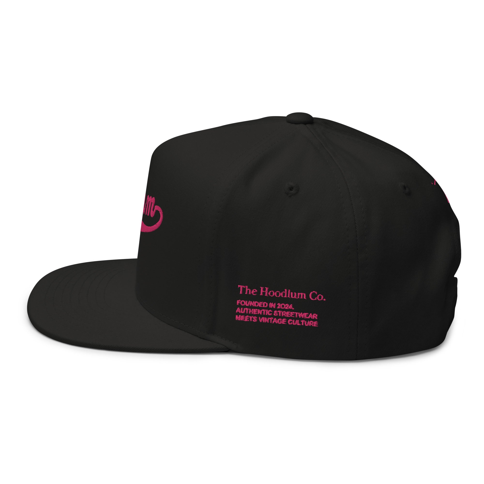 Flat Bill Baseball Cap: Heavy Hitters Edition - Black Diamond Blush - The Hoodlum Co.