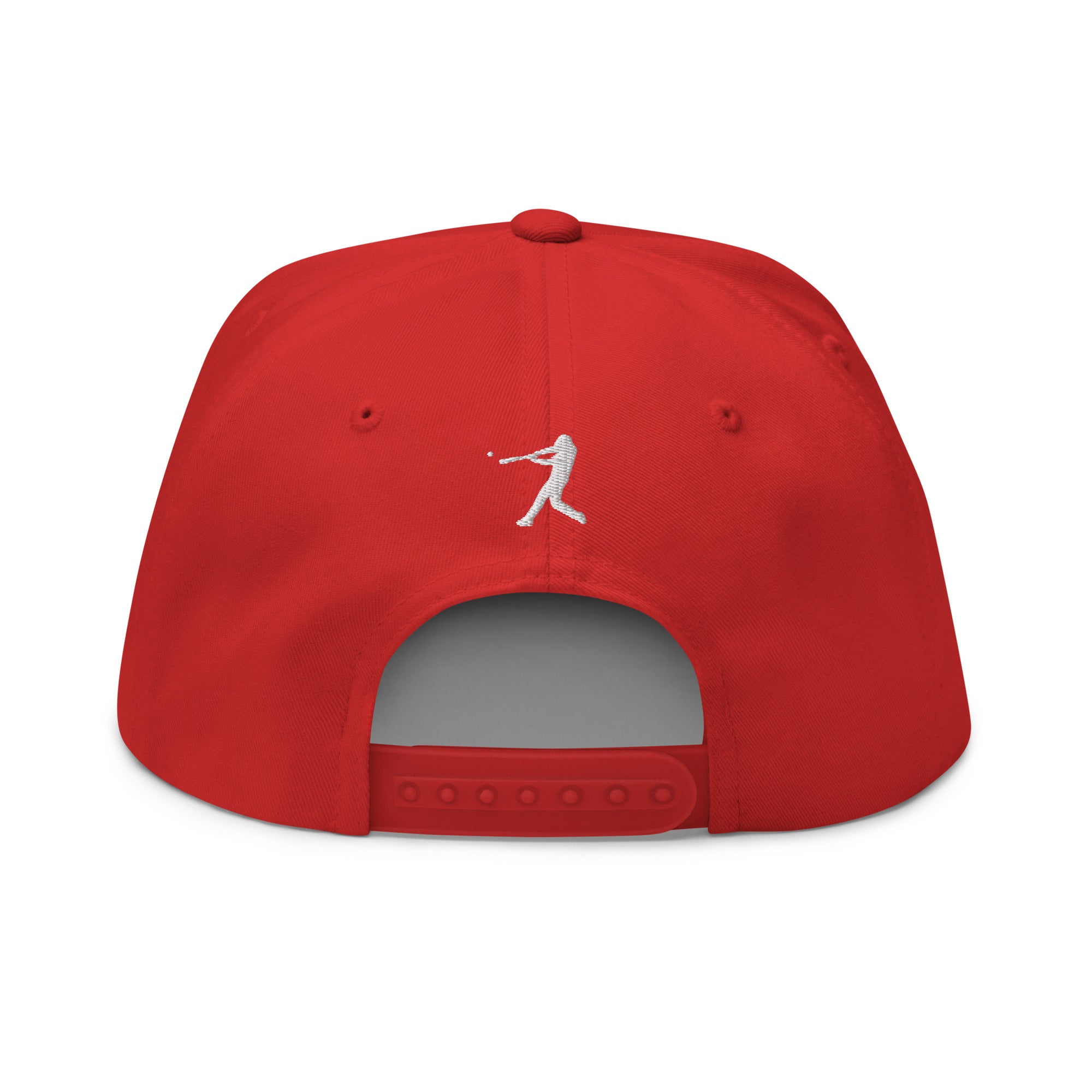 Flat Bill Baseball Cap: Heavy Hitters Edition - Crimson Red Classic - The Hoodlum Co.
