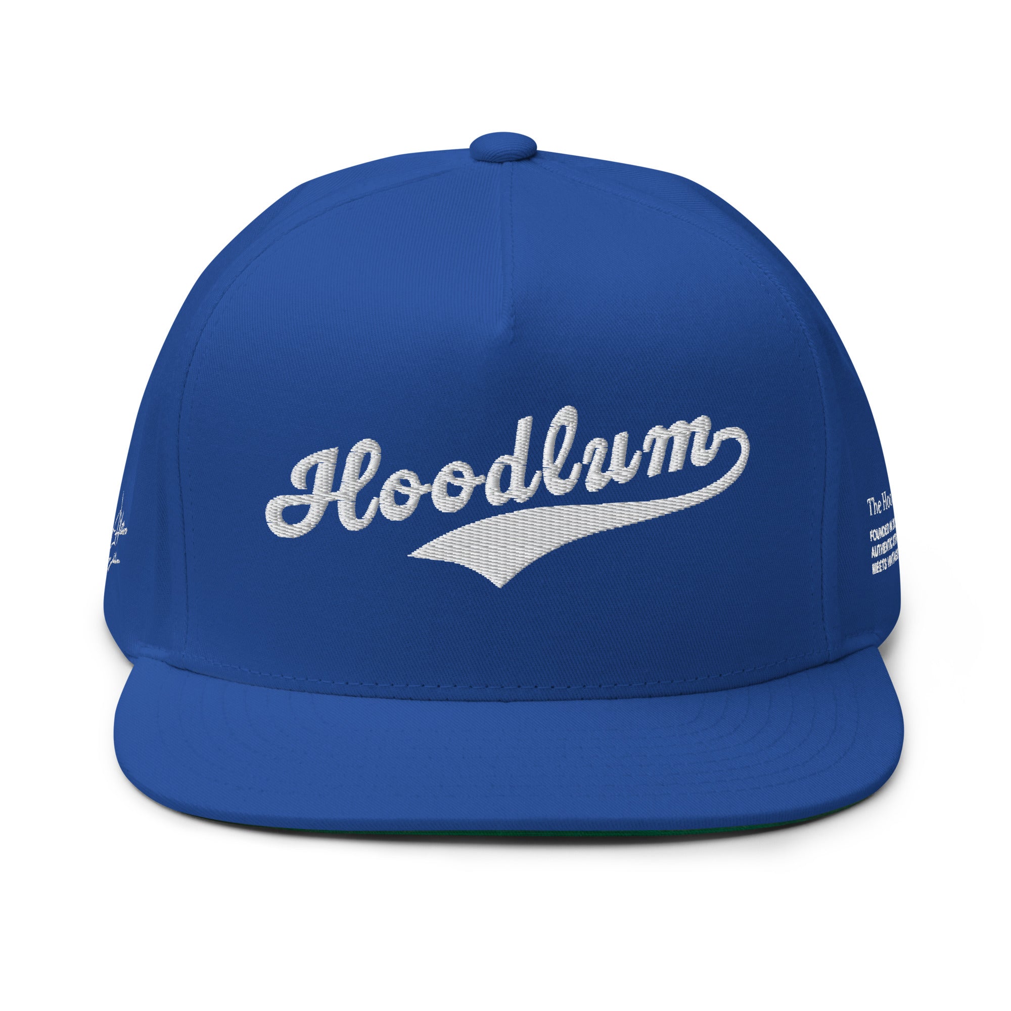 Flat Bill Baseball Cap: Heavy Hitters Edition - Sapphire Strike - The Hoodlum Co.
