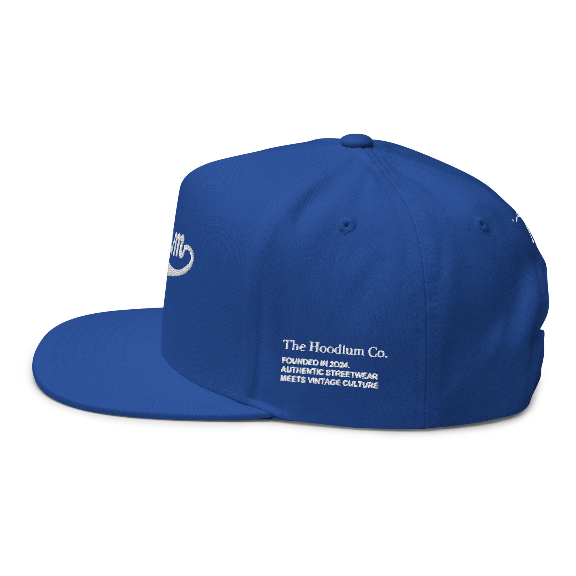 Flat Bill Baseball Cap: Heavy Hitters Edition - Sapphire Strike - The Hoodlum Co.