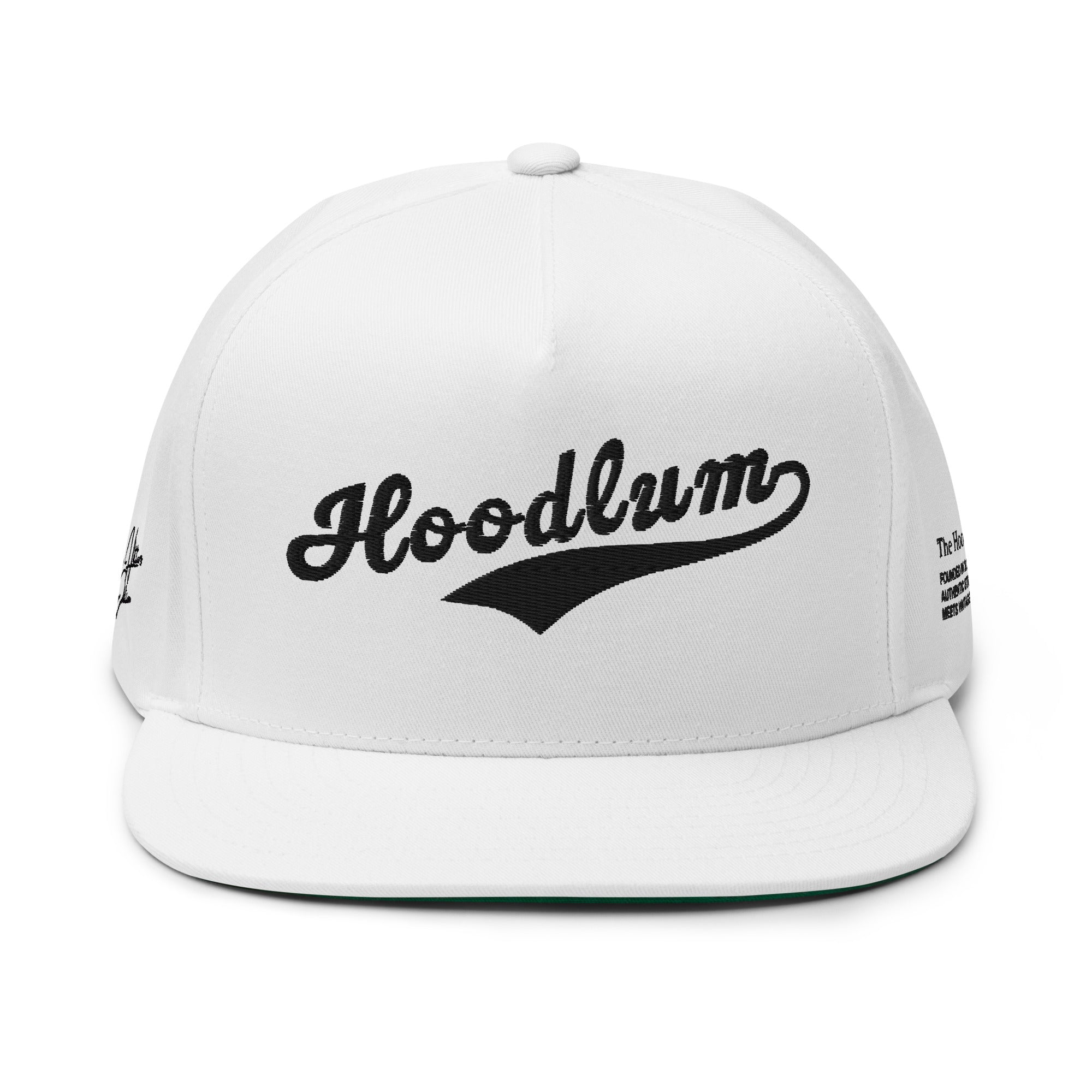 Flat Bill Baseball Cap: Heavy Hitters Edition - White Knight - The Hoodlum Co.