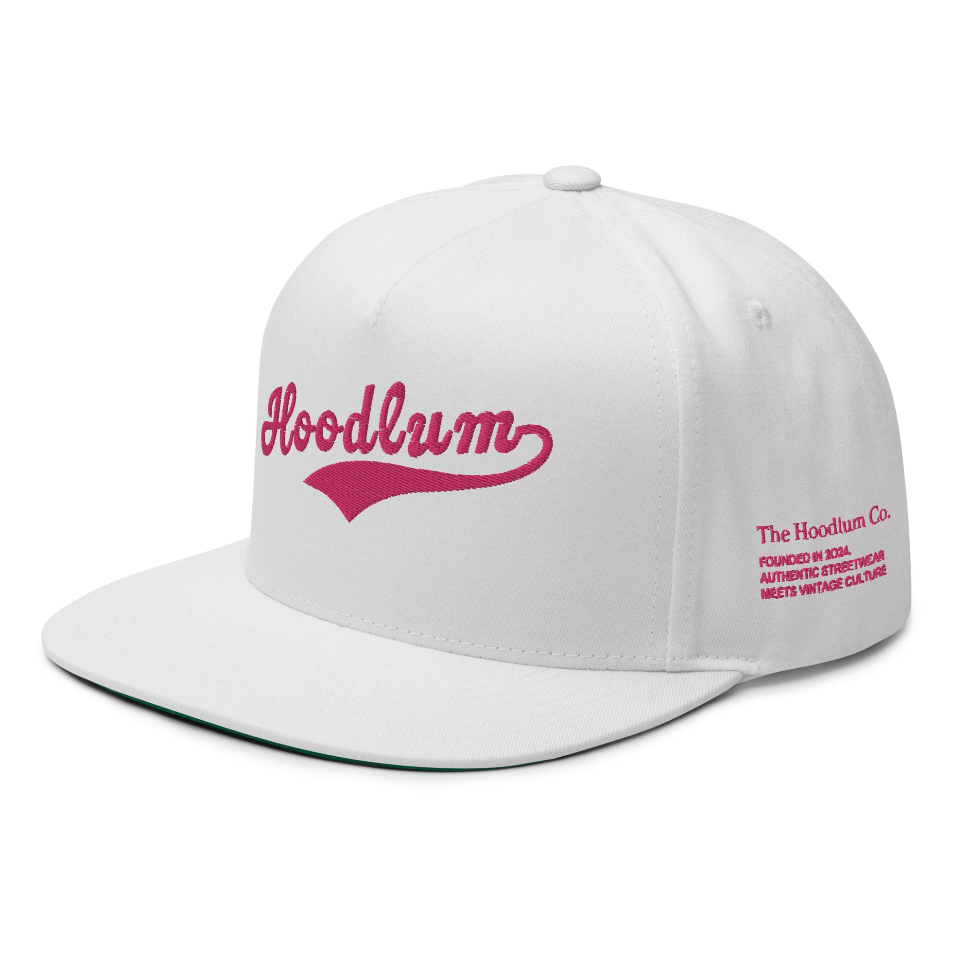 Flat Bill Baseball Cap: Heavy Hitters Edition - Pretty in Pink - The Hoodlum Co.