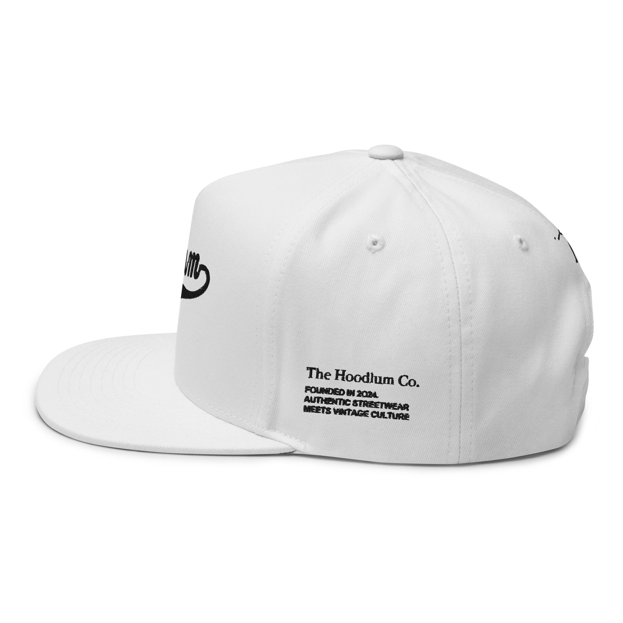 Flat Bill Baseball Cap: Heavy Hitters Edition - White Knight - The Hoodlum Co.