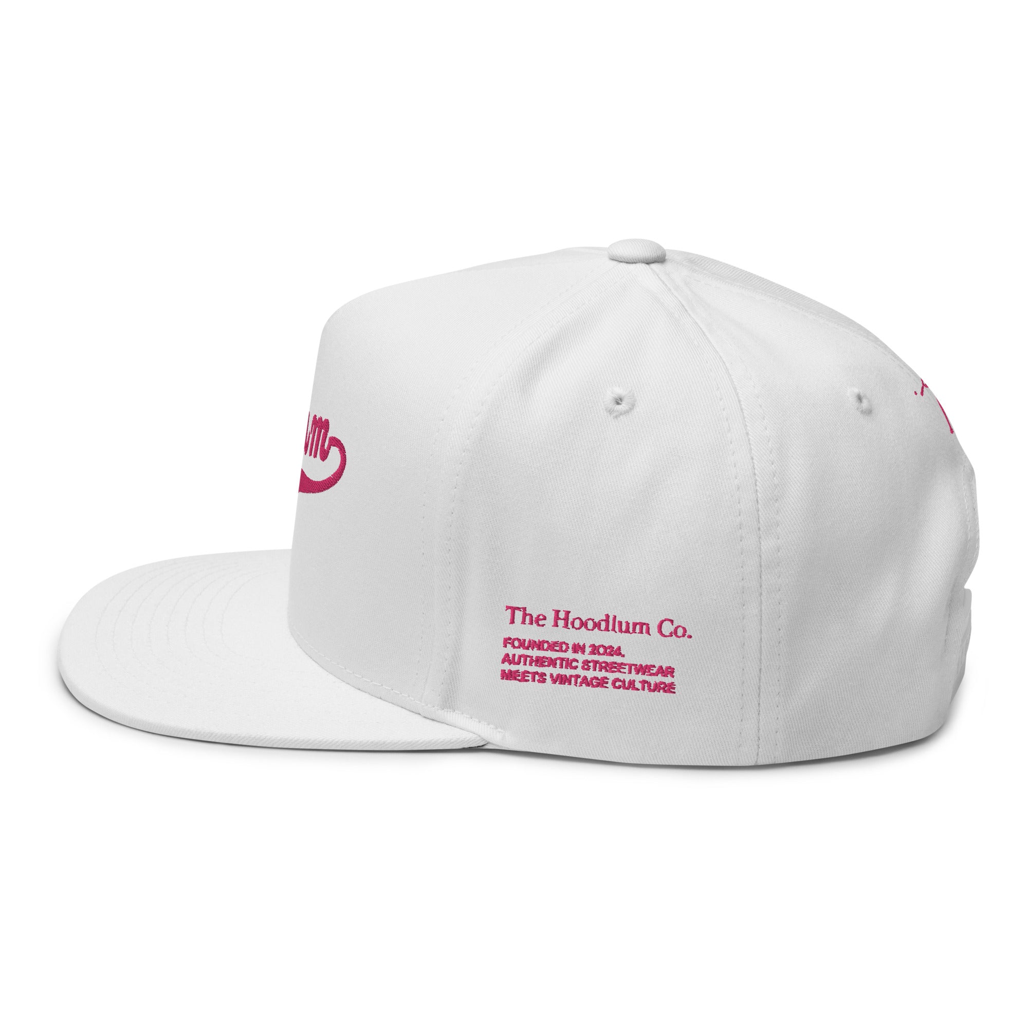 Flat Bill Baseball Cap: Heavy Hitters Edition - Pretty in Pink - The Hoodlum Co.