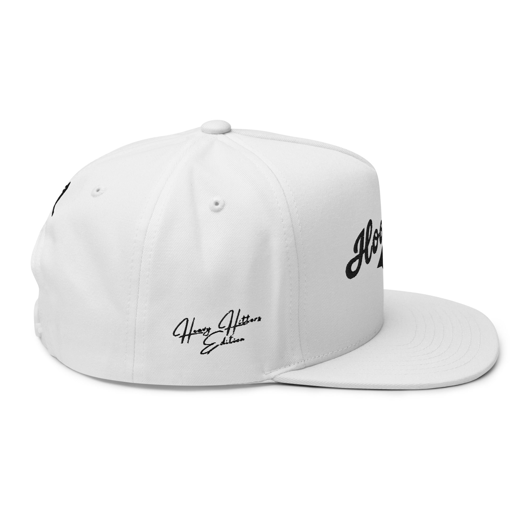 Flat Bill Baseball Cap: Heavy Hitters Edition - White Knight - The Hoodlum Co.