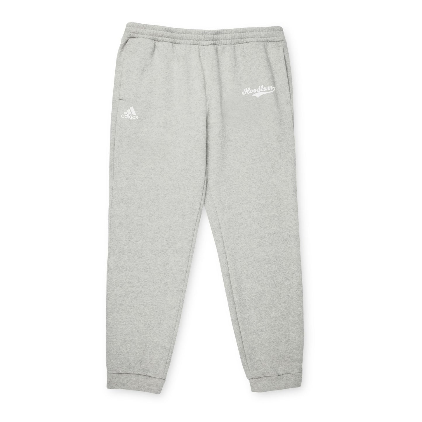 Adidas—inspired Hoodlum Fleece Joggers - Heavy Hitters Edition - White Swash - The Hoodlum Co.