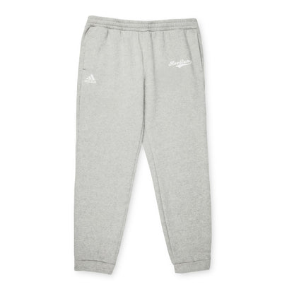 Adidas—inspired Hoodlum Fleece Joggers - Heavy Hitters Edition - White Swash - The Hoodlum Co.