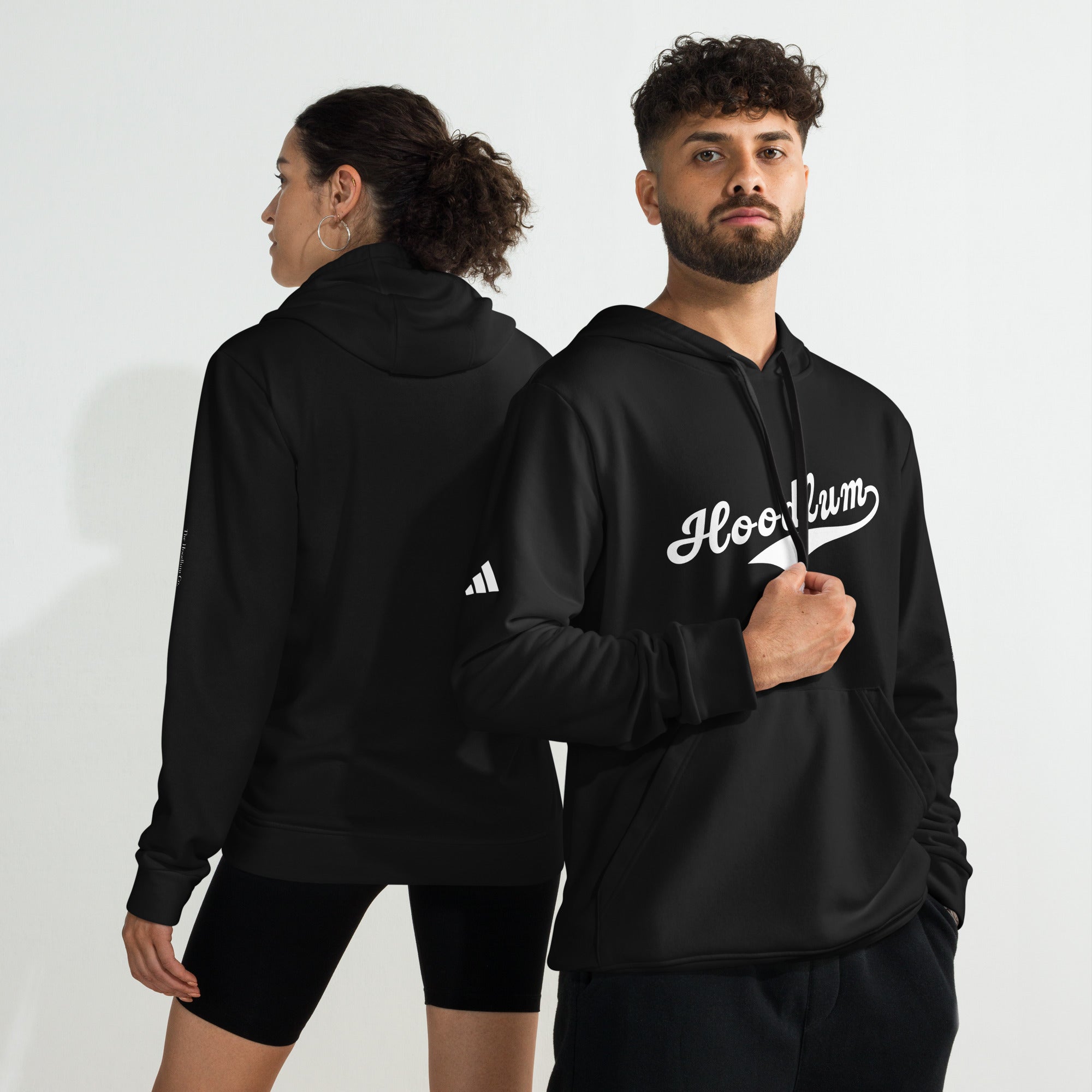 Adidas—inspired Hoodlum Baseball Streetwear Hoodie: Heavy Hitters Edition - White Swash - The Hoodlum Co.