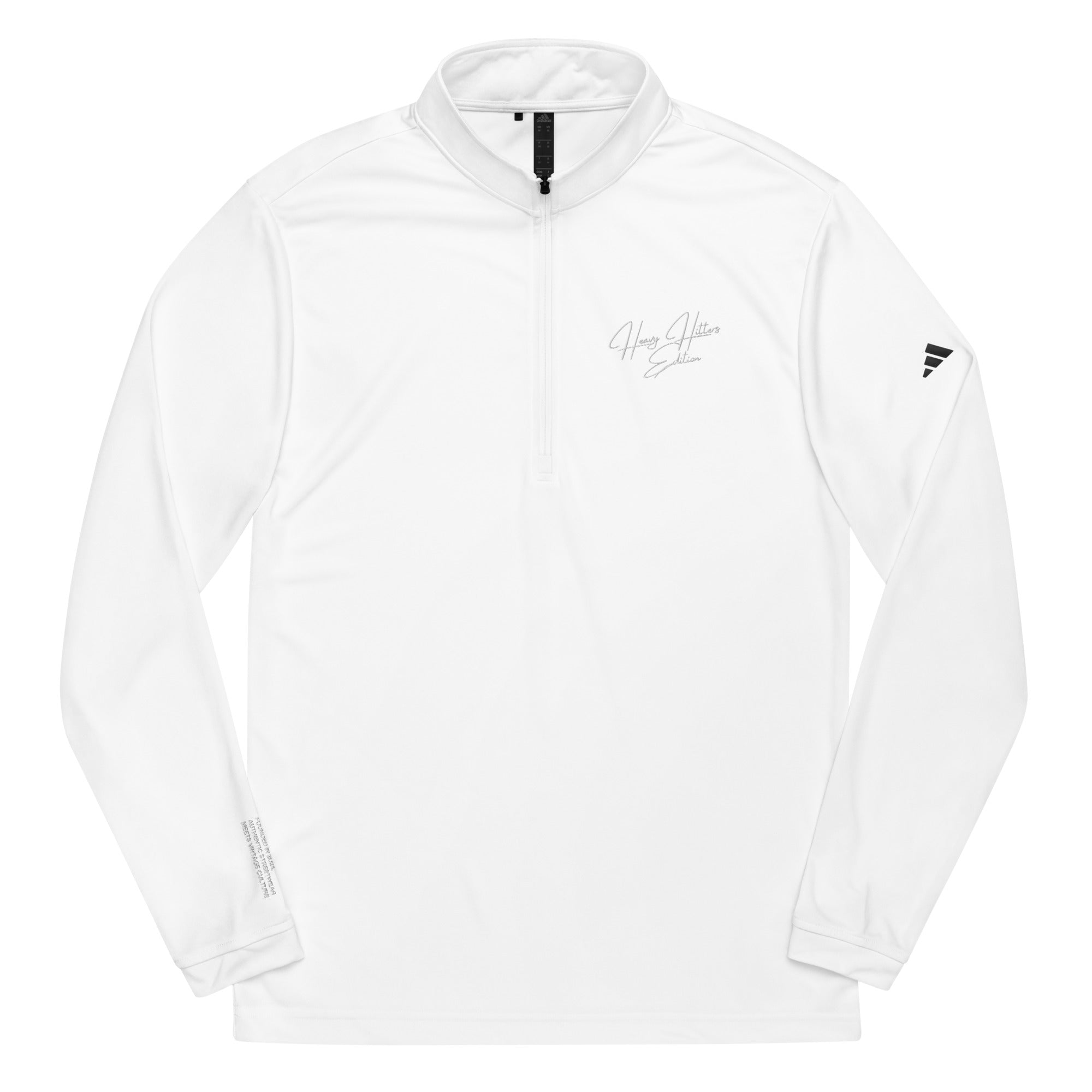 Adidas—inspired Hoodlum Quarter Zip Pullover - Heavy Hitters Edition - White Stitch - The Hoodlum Co.