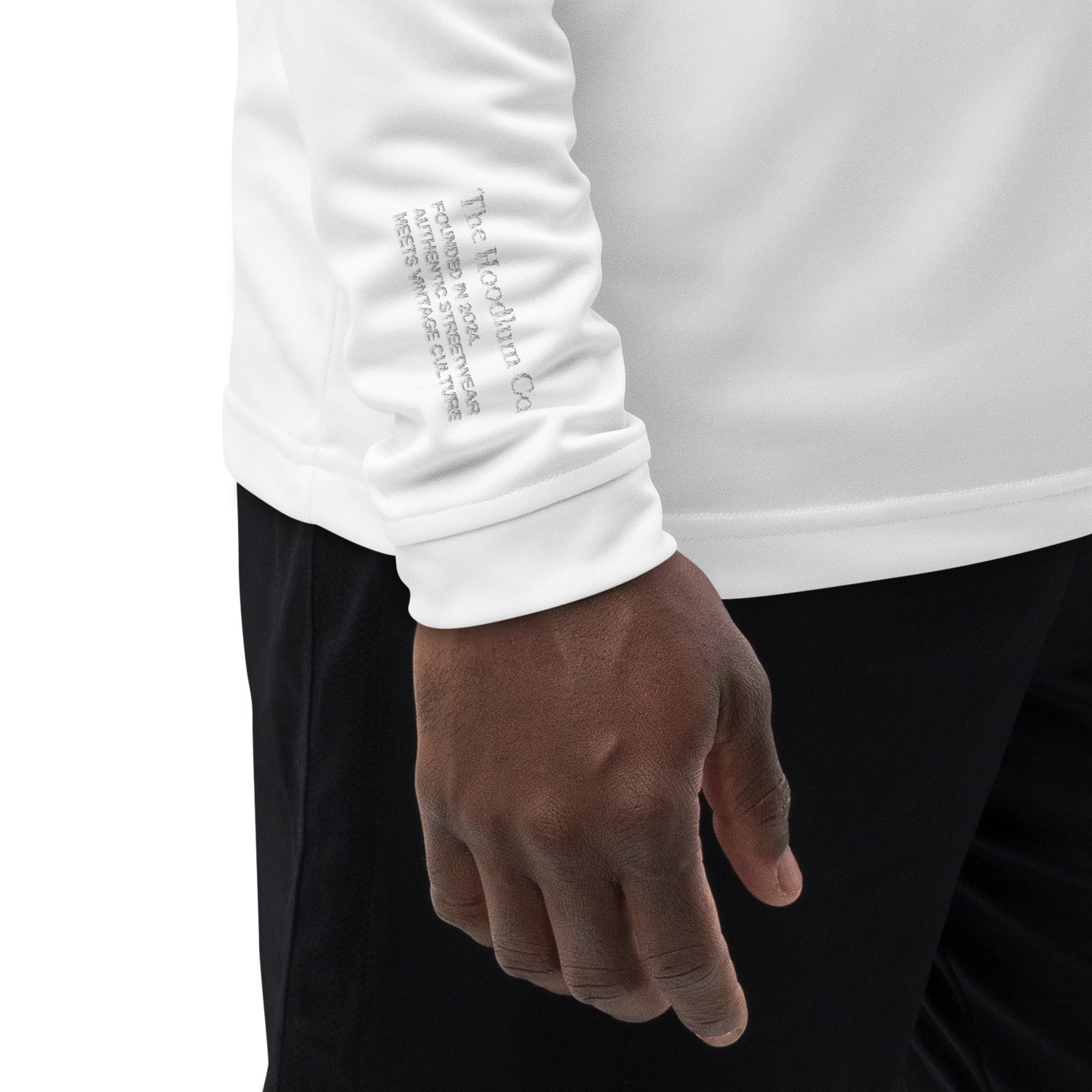 Adidas—inspired Hoodlum Quarter Zip Pullover - Heavy Hitters Edition - White Stitch - The Hoodlum Co.