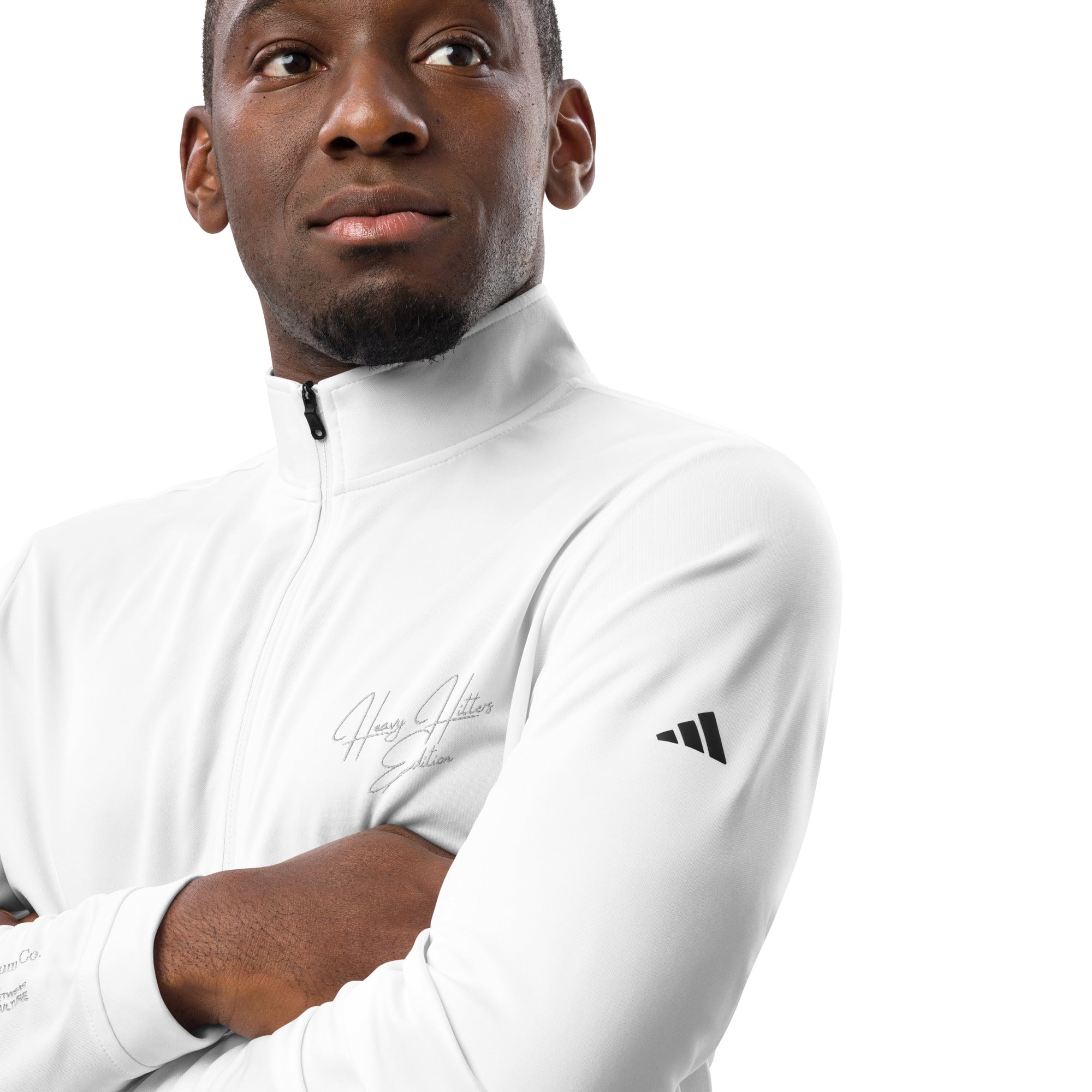 Adidas—inspired Hoodlum Quarter Zip Pullover - Heavy Hitters Edition - White Stitch - The Hoodlum Co.