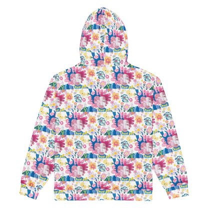 Royal Graffiti Blossom Zip-Up Hoodie - The Hoodlum Co.