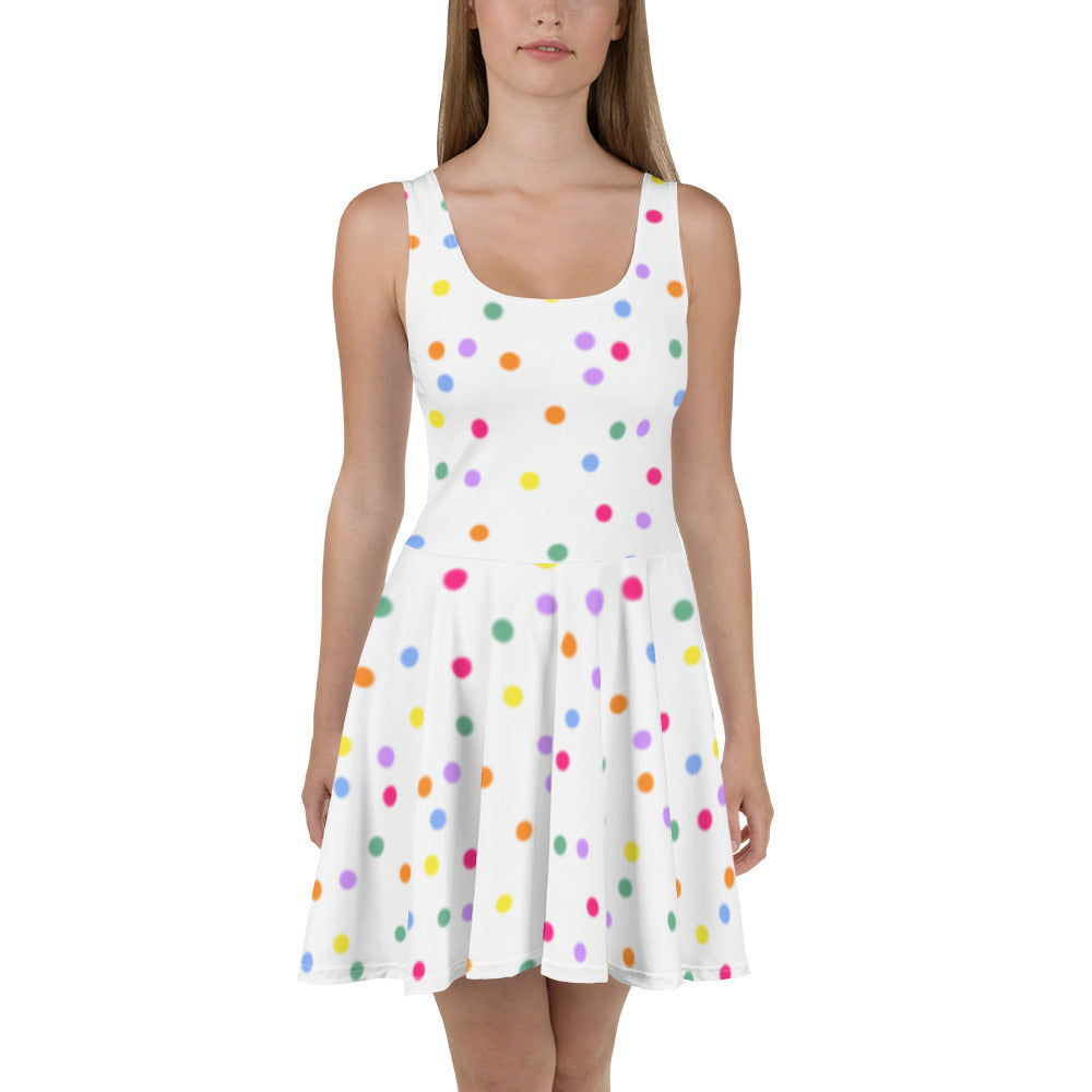 Hustle Glam Polka Dot Skater Dress - The Hoodlum Co.