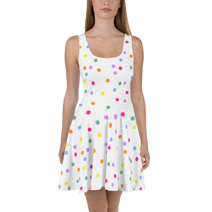 Hustle Glam Polka Dot Skater Dress - The Hoodlum Co.