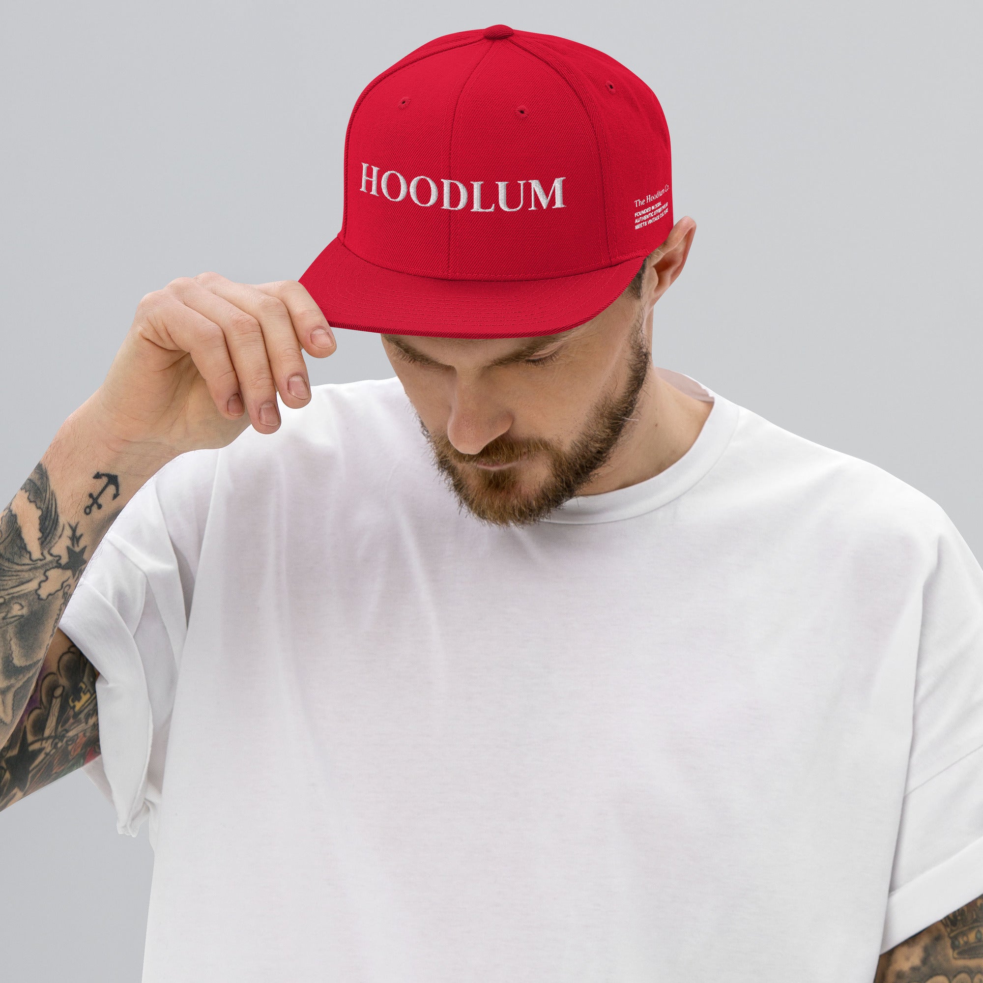 Baseball Rebel Snapback - Crimson Red - The Hoodlum Co.