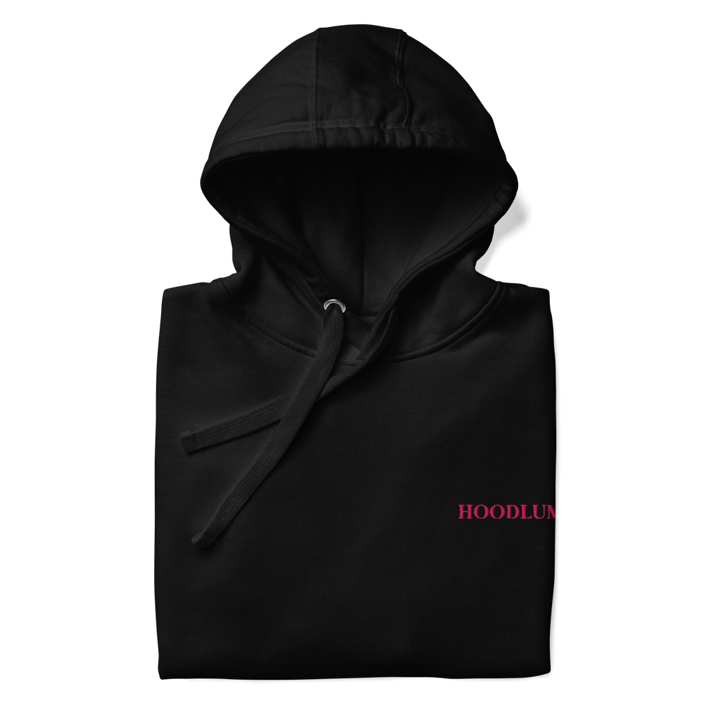 Hoodlum Classic Hoodie Black w/ Pink
