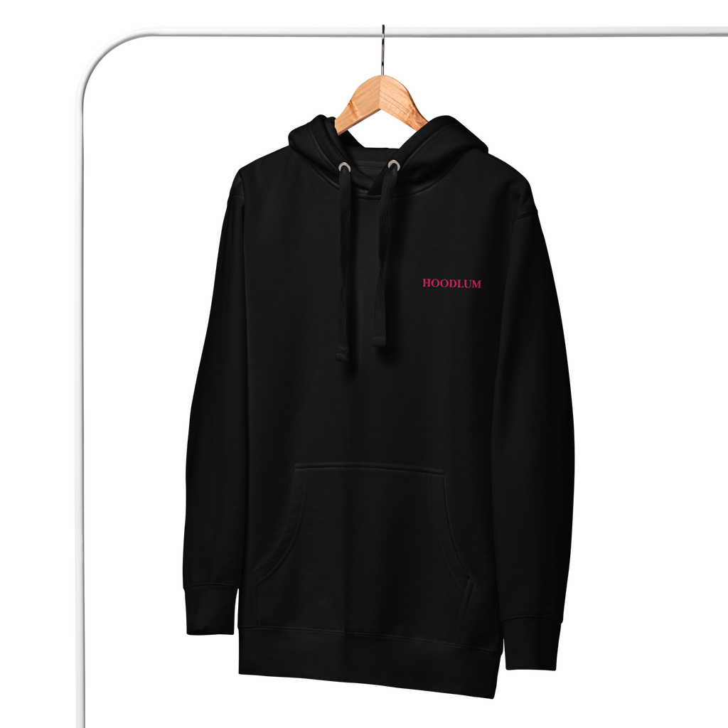 Hoodlum Classic Hoodie Black w/ Pink