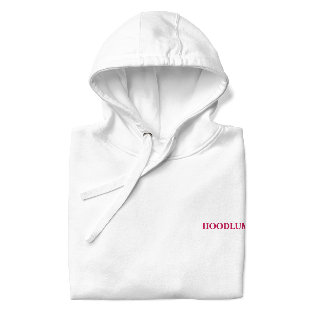 Hoodlum Classic Hoodie White w/ Pink