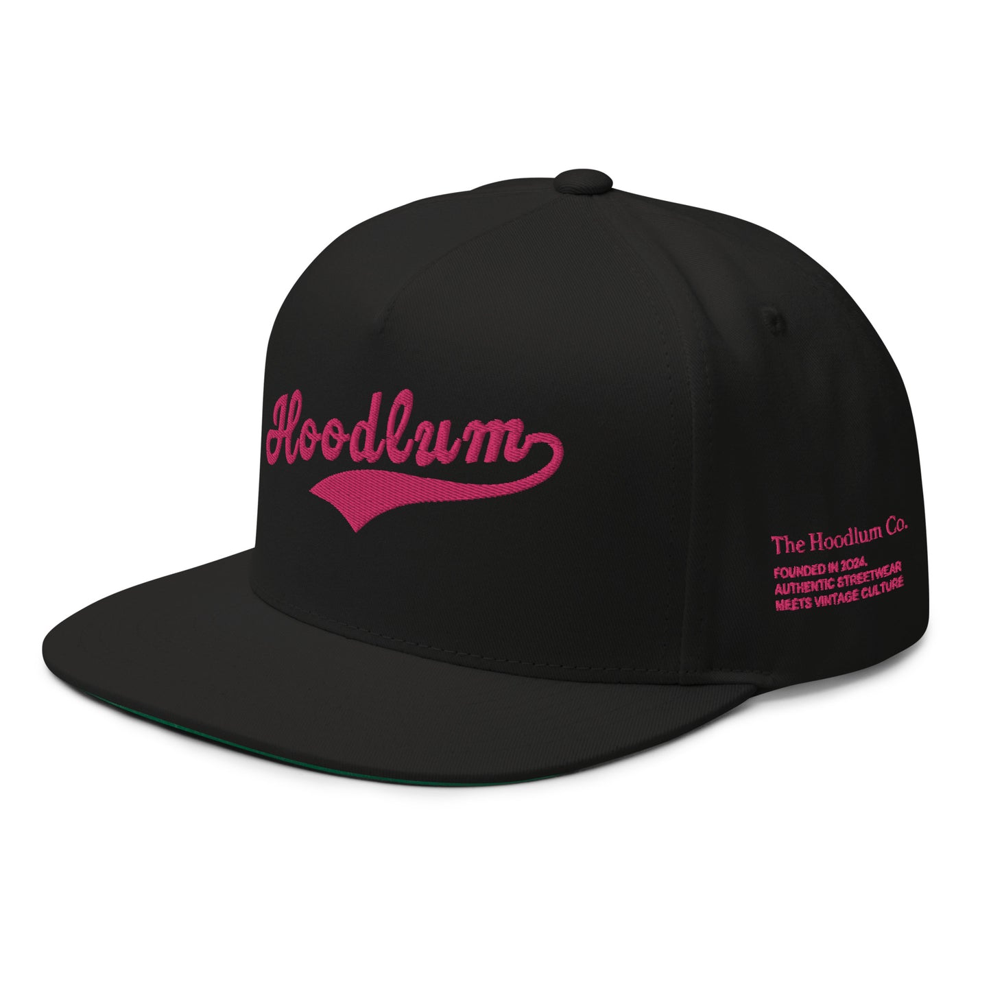 Flat Bill Baseball Cap: Heavy Hitters Edition - Black Diamond Blush