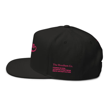 Flat Bill Baseball Cap: Heavy Hitters Edition - Black Diamond Blush