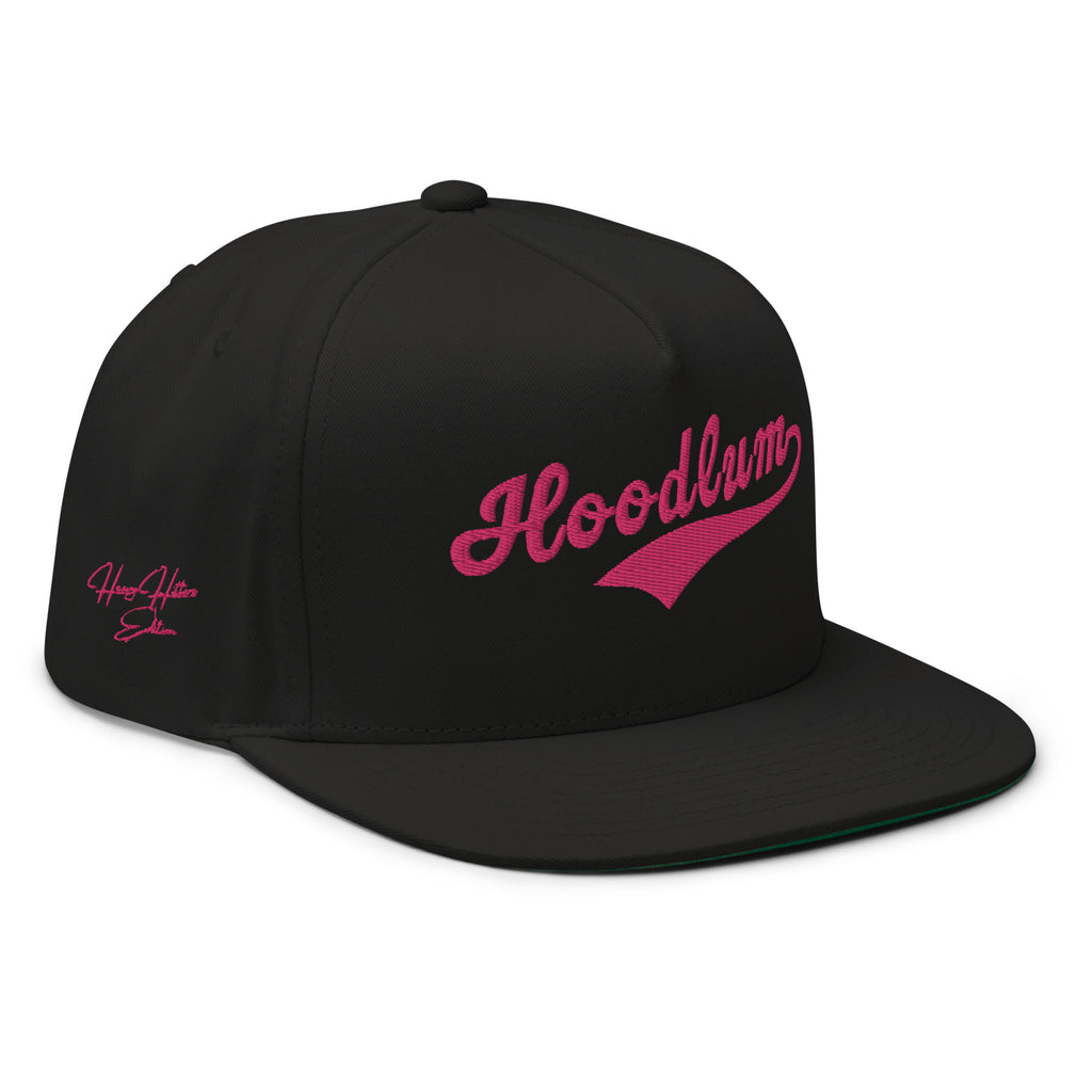 Flat Bill Baseball Cap: Heavy Hitters Edition - Black Diamond Blush - The Hoodlum Co.