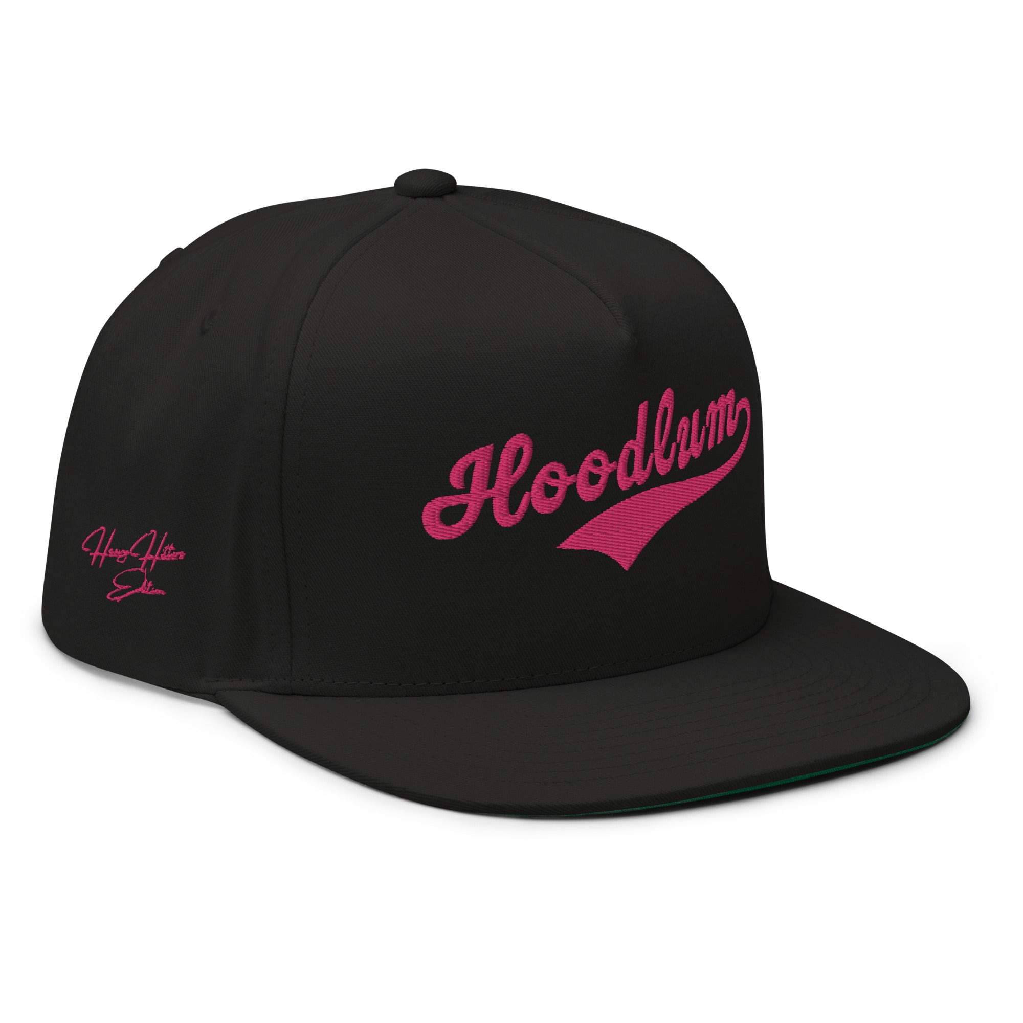 Flat Bill Baseball Cap: Heavy Hitters Edition - Black Diamond Blush - The Hoodlum Co.