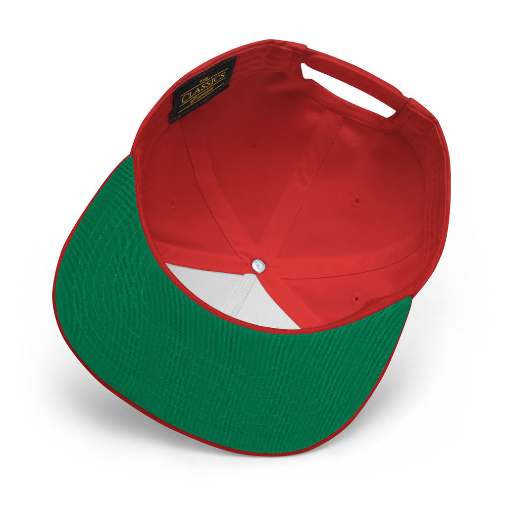 Flat Bill Baseball Cap: Heavy Hitters Edition - Crimson Red Classic - The Hoodlum Co.