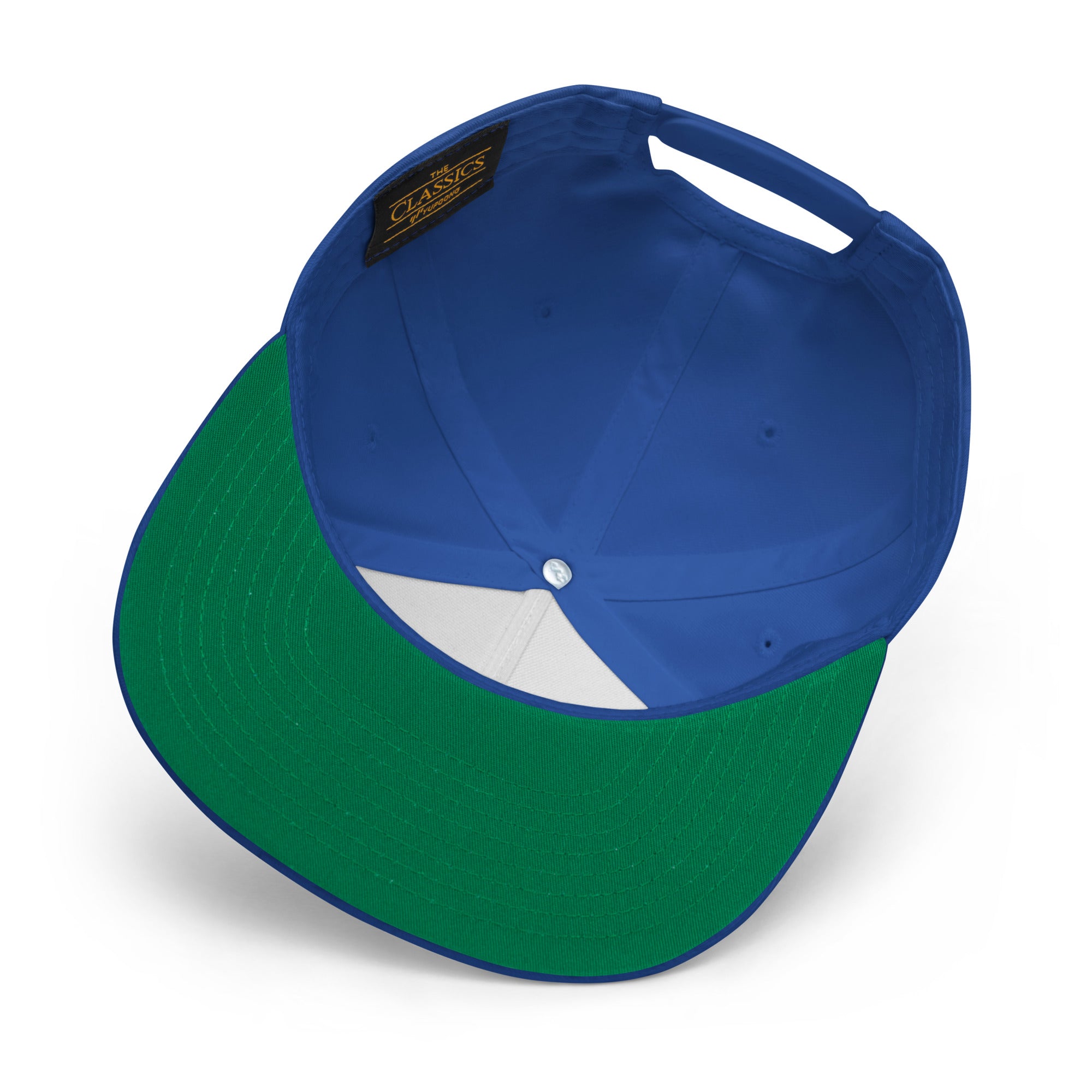 Flat Bill Baseball Cap: Heavy Hitters Edition - Sapphire Strike - The Hoodlum Co.