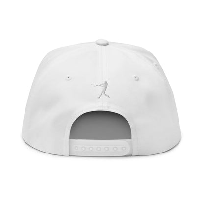 Flat Bill Baseball Cap: Heavy Hitters Edition - Blazing White