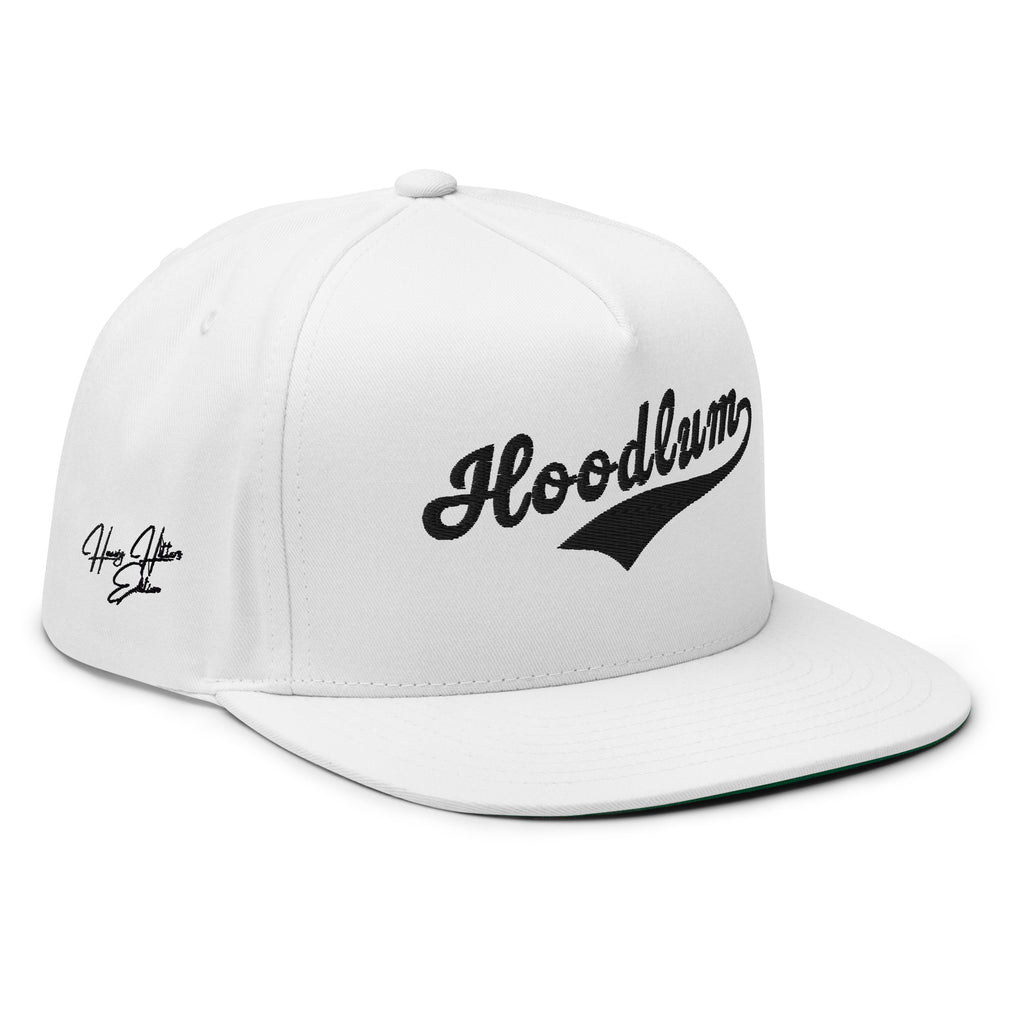 Flat Bill Baseball Cap: Heavy Hitters Edition - White Knight - The Hoodlum Co.