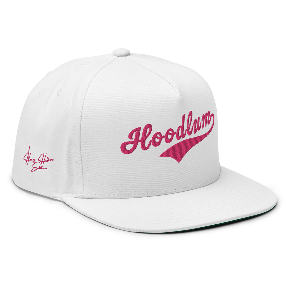 Flat Bill Baseball Cap: Heavy Hitters Edition - Pretty in Pink - The Hoodlum Co.