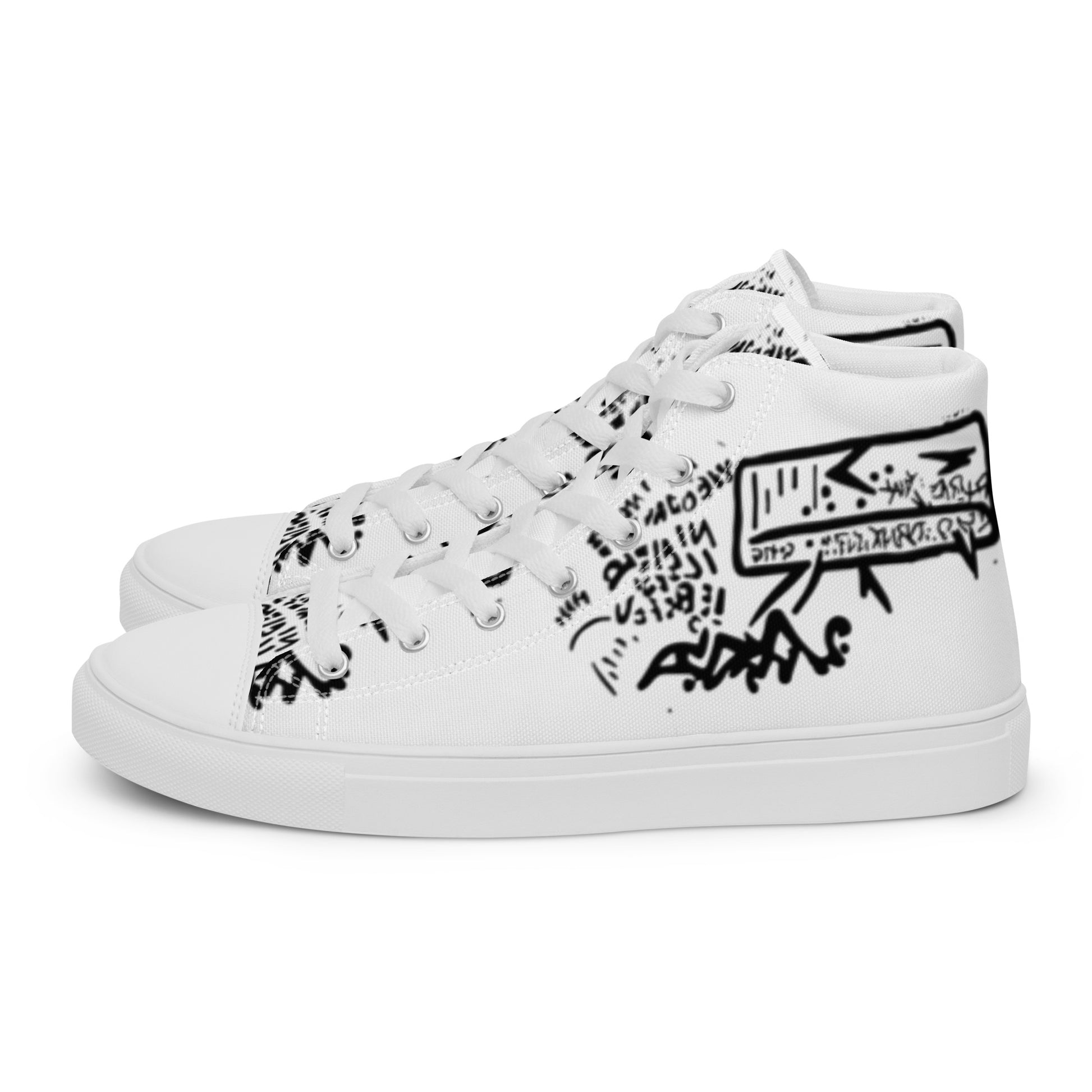 Gangsta Walk High Top Canvas Shoes - The Hoodlum Co.