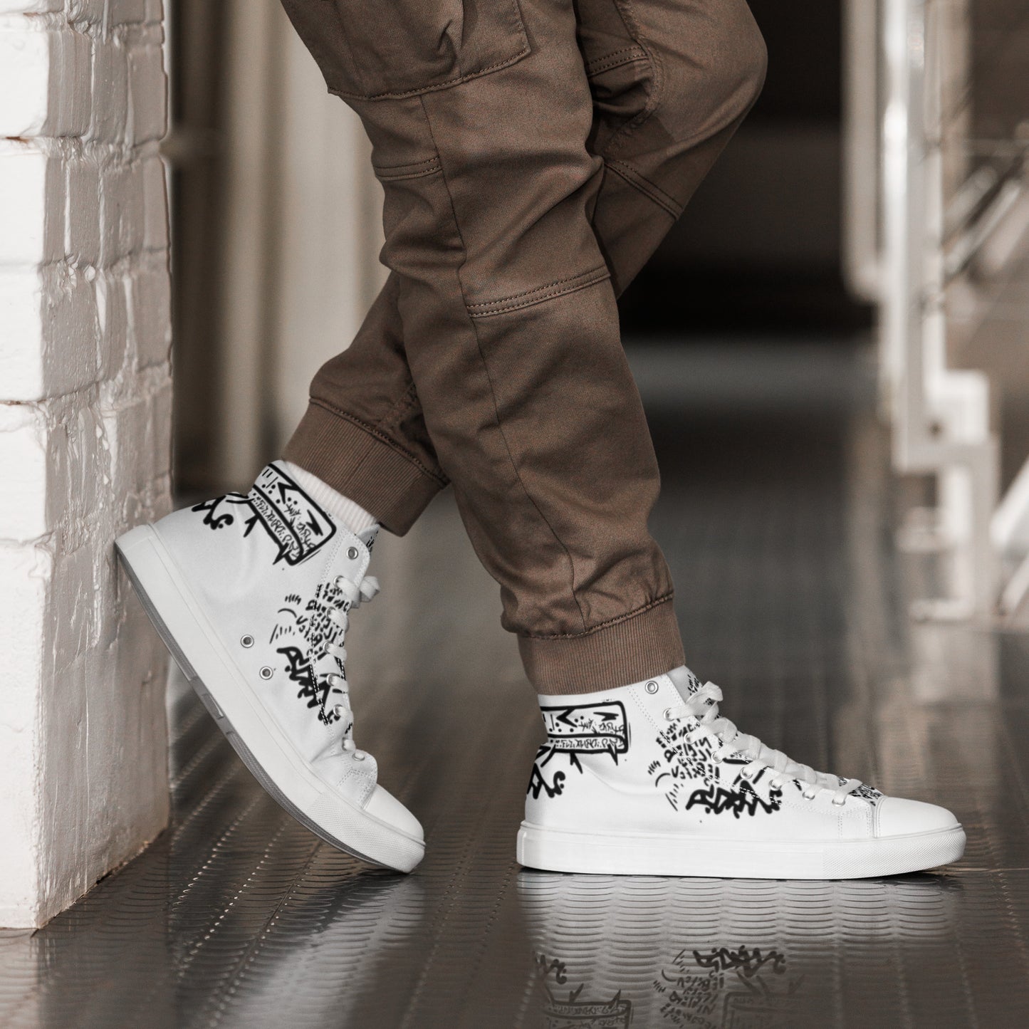 Gangsta Walk High Top Canvas Shoes - The Hoodlum Co.