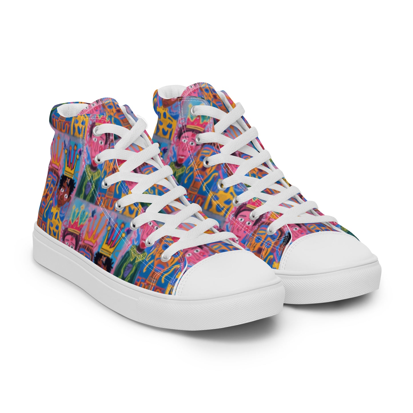 Three Queens Crown High-Top Canvas Sneakers - The Hoodlum Co.